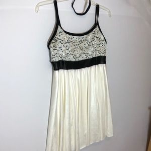 White and black lyrical dance dress costume